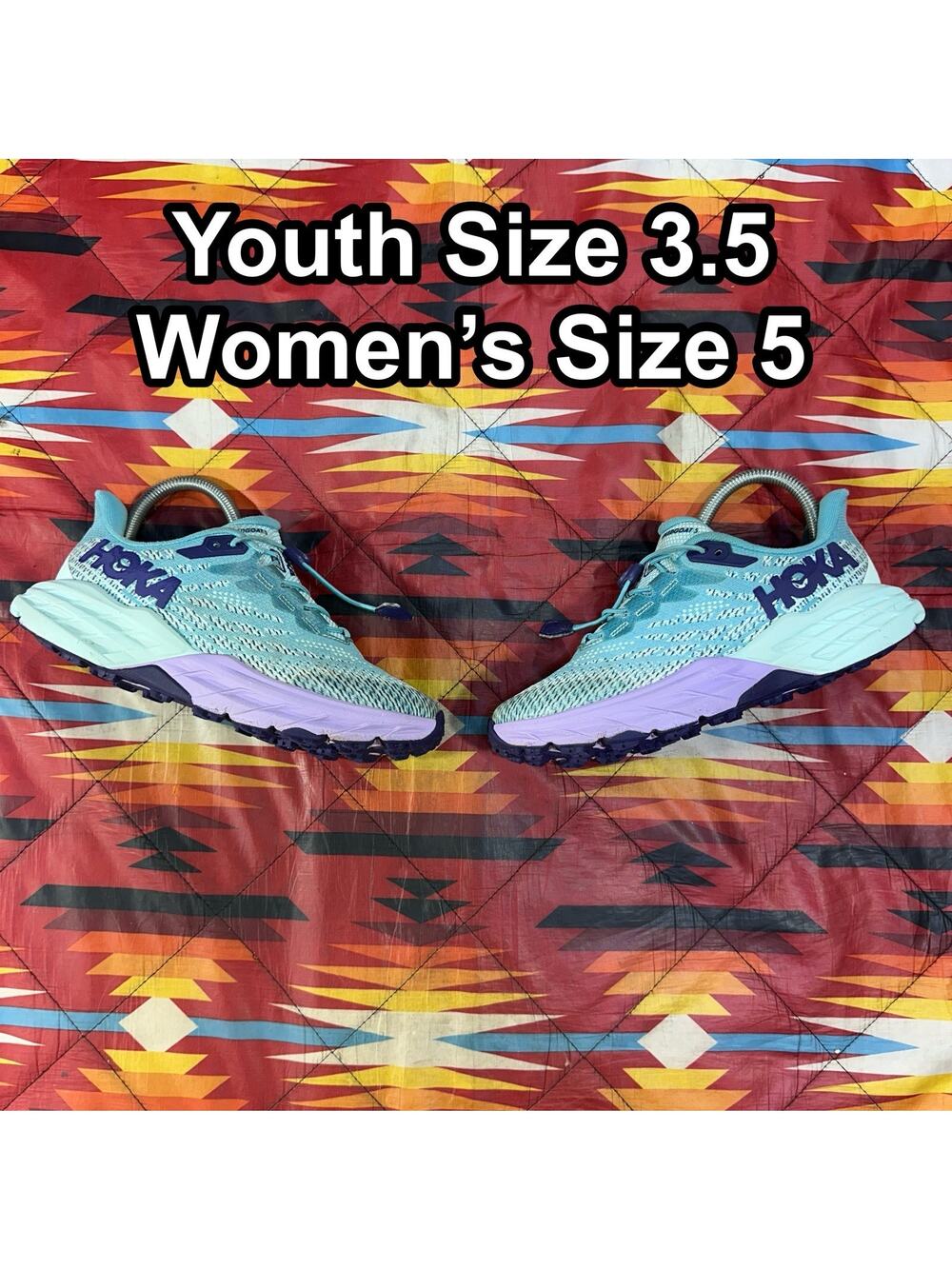 Hoka Speedgoat 5 'Ocean Mist Lilac' 1134470-OMLM Youth 3.5 Women’s 5 Blue Shoes